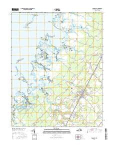 Parksley Virginia Current topographic map, 1:24000 scale, 7.5 X 7.5 Minute, Year 2016