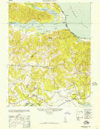 Passapatanzy Virginia Historical topographic map, 1:24000 scale, 7.5 X 7.5 Minute, Year 1952