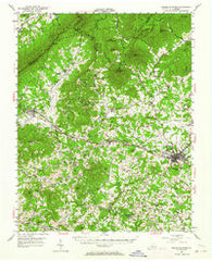 Peaks of Otter Virginia Historical topographic map, 1:62500 scale, 15 X 15 Minute, Year 1950