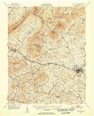 Peaks of Otter Virginia Historical topographic map, 1:62500 scale, 15 X 15 Minute, Year 1950