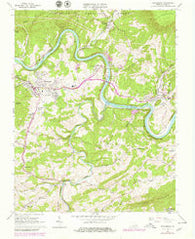 Pearisburg Virginia Historical topographic map, 1:24000 scale, 7.5 X 7.5 Minute, Year 1965