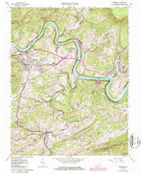 Pearisburg Virginia Historical topographic map, 1:24000 scale, 7.5 X 7.5 Minute, Year 1965