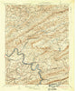 Pearisburg Virginia Historical topographic map, 1:62500 scale, 15 X 15 Minute, Year 1937