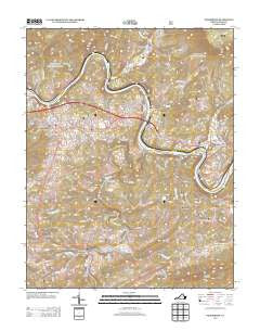 Pearisburg Virginia Historical topographic map, 1:24000 scale, 7.5 X 7.5 Minute, Year 2013