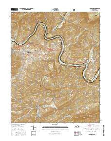 Pearisburg Virginia Current topographic map, 1:24000 scale, 7.5 X 7.5 Minute, Year 2016
