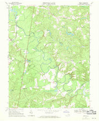Penola Virginia Historical topographic map, 1:24000 scale, 7.5 X 7.5 Minute, Year 1969