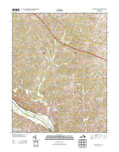 Perkinsville Virginia Historical topographic map, 1:24000 scale, 7.5 X 7.5 Minute, Year 2013