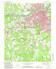 Petersburg Virginia Historical topographic map, 1:24000 scale, 7.5 X 7.5 Minute, Year 1969