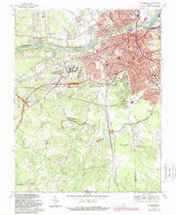 Petersburg Virginia Historical topographic map, 1:24000 scale, 7.5 X 7.5 Minute, Year 1969