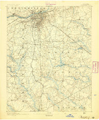 Petersburg Virginia Historical topographic map, 1:62500 scale, 15 X 15 Minute, Year 1894