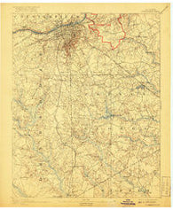 Petersburg Virginia Historical topographic map, 1:62500 scale, 15 X 15 Minute, Year 1894