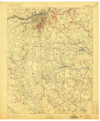 Petersburg Virginia Historical topographic map, 1:62500 scale, 15 X 15 Minute, Year 1894