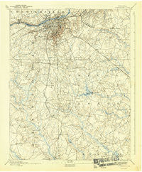 Petersburg Virginia Historical topographic map, 1:62500 scale, 15 X 15 Minute, Year 1894