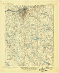 Petersburg Virginia Historical topographic map, 1:62500 scale, 15 X 15 Minute, Year 1894