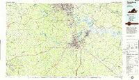 Petersburg Virginia Historical topographic map, 1:100000 scale, 30 X 60 Minute, Year 1984