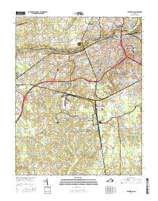 Petersburg Virginia Current topographic map, 1:24000 scale, 7.5 X 7.5 Minute, Year 2016