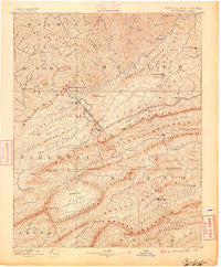 Pocahontas Virginia Historical topographic map, 1:125000 scale, 30 X 30 Minute, Year 1887