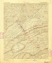 Pocahontas Virginia Historical topographic map, 1:125000 scale, 30 X 30 Minute, Year 1891