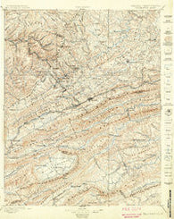 Pocahontas Virginia Historical topographic map, 1:125000 scale, 30 X 30 Minute, Year 1895