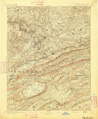 Pocahontas Virginia Historical topographic map, 1:125000 scale, 30 X 30 Minute, Year 1894