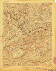 Pocahontas Virginia Historical topographic map, 1:125000 scale, 30 X 30 Minute, Year 1895