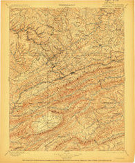 Pocahontas Virginia Historical topographic map, 1:125000 scale, 30 X 30 Minute, Year 1895
