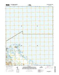 Poquoson East Virginia Current topographic map, 1:24000 scale, 7.5 X 7.5 Minute, Year 2016