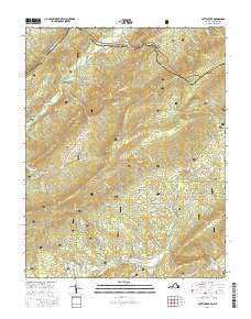 Potts Creek Virginia Current topographic map, 1:24000 scale, 7.5 X 7.5 Minute, Year 2016