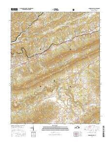 Pounding Mill Virginia Current topographic map, 1:24000 scale, 7.5 X 7.5 Minute, Year 2016