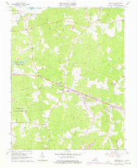 Powhatan Virginia Historical topographic map, 1:24000 scale, 7.5 X 7.5 Minute, Year 1966
