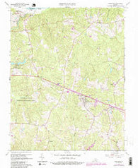 Powhatan Virginia Historical topographic map, 1:24000 scale, 7.5 X 7.5 Minute, Year 1966