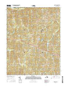 Powhatan Virginia Current topographic map, 1:24000 scale, 7.5 X 7.5 Minute, Year 2016
