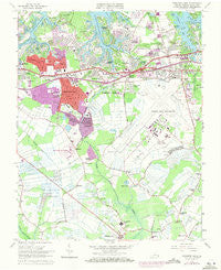 Princess Anne Virginia Historical topographic map, 1:24000 scale, 7.5 X 7.5 Minute, Year 1965