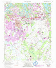 Princess Anne Virginia Historical topographic map, 1:24000 scale, 7.5 X 7.5 Minute, Year 1965