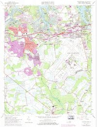 Princess Anne Virginia Historical topographic map, 1:24000 scale, 7.5 X 7.5 Minute, Year 1965