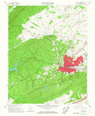 Pulaski Virginia Historical topographic map, 1:24000 scale, 7.5 X 7.5 Minute, Year 1965