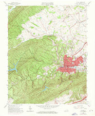 Pulaski Virginia Historical topographic map, 1:24000 scale, 7.5 X 7.5 Minute, Year 1965
