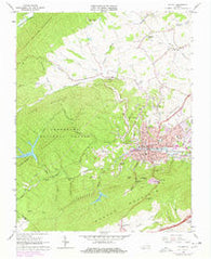 Pulaski Virginia Historical topographic map, 1:24000 scale, 7.5 X 7.5 Minute, Year 1965