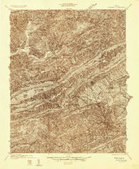 Pulaski Virginia Historical topographic map, 1:48000 scale, 15 X 15 Minute, Year 1934