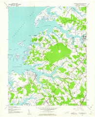 Pungoteague Virginia Historical topographic map, 1:24000 scale, 7.5 X 7.5 Minute, Year 1943