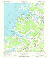 Pungoteague Virginia Historical topographic map, 1:24000 scale, 7.5 X 7.5 Minute, Year 1968