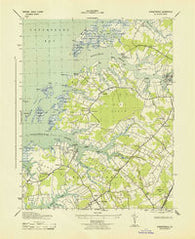 Pungoteague Virginia Historical topographic map, 1:31680 scale, 7.5 X 7.5 Minute, Year 1943