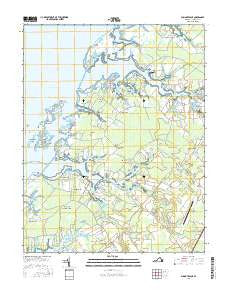 Pungoteague Virginia Current topographic map, 1:24000 scale, 7.5 X 7.5 Minute, Year 2016