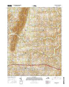 Purcellville Virginia Current topographic map, 1:24000 scale, 7.5 X 7.5 Minute, Year 2016