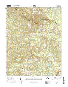 Purdy Virginia Current topographic map, 1:24000 scale, 7.5 X 7.5 Minute, Year 2016