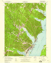 Quantico Virginia Historical topographic map, 1:24000 scale, 7.5 X 7.5 Minute, Year 1956