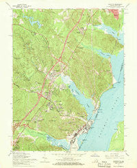 Quantico Virginia Historical topographic map, 1:24000 scale, 7.5 X 7.5 Minute, Year 1966