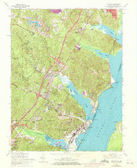 Quantico Virginia Historical topographic map, 1:24000 scale, 7.5 X 7.5 Minute, Year 1966