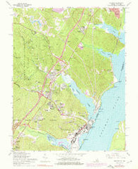 Quantico Virginia Historical topographic map, 1:24000 scale, 7.5 X 7.5 Minute, Year 1966