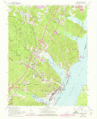 Quantico Virginia Historical topographic map, 1:24000 scale, 7.5 X 7.5 Minute, Year 1966